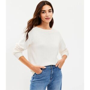 Loft Drop Shoulder Boatneck Sweater Size L